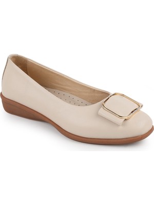 Libero L076.3101 Hakiki Deri Tokalı Esnek Kauçuk Taban Kadın Loafer Casual Ayakkabı