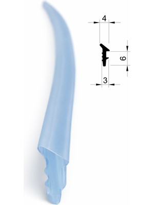 MAKPLASTİK FİTİL PROFİL DKF 045 Duşakabin Fitili 20 Metre Şeffaf