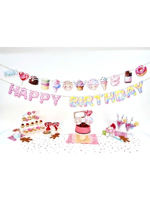 Fluparty Cotton Candy - Pastel Şeker Temalı Parti Seti