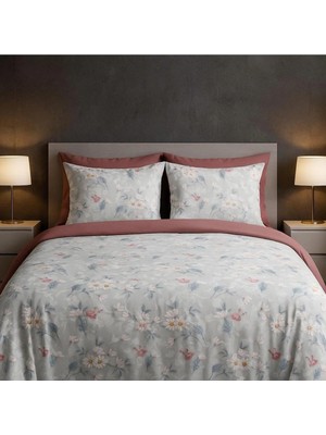 My Story Tek Kişilik Lastikli Çarşaflı Nevresim Takımı Daisy Gül Kurusu