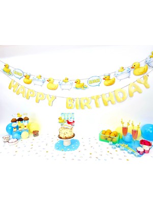 Fluparty Rubber Ducky - Sevimli Ördek Temalı Parti Seti