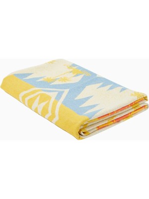 Alanui Geometrik Desenli Pamuk Karışım, Italyan Tasarımı Plaj Havlusu