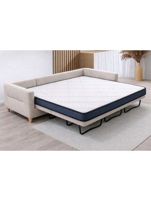 Zish Home Ecorelax Özel Yıkanabilir Kılıflı 10 cm 24 Dns Orta Sünger Hassaslığı Kanepe, Koltuk, Yatak Pedi & Şiltesi Topper