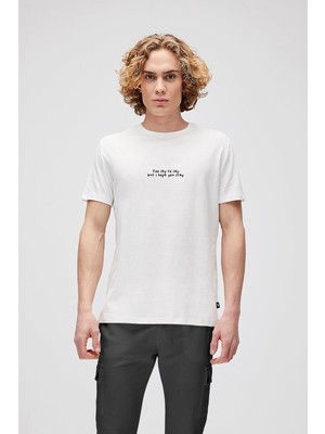 Bad Bear Too Shy Erkek Beyaz Tshirt Off-White