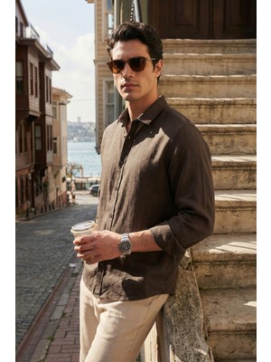 Buratti Pamuklu Regular Fit Klasik Yaka Uzun Kollu Gömlek Erkek Gömlek CF26S1210000