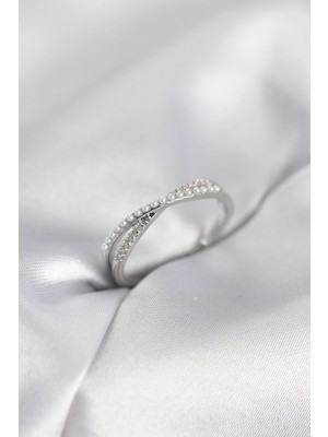 Ayder Timya İncili ve Zirkon Taşlı Gümüş Renk Kadın Yüzük - TJ-BYK4106 TG/Tmy230345