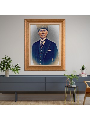 Giyense Altın Varaklı Çerçeveli Paspartulu Tablo ZS1023