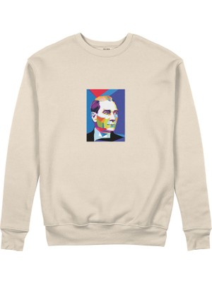 The Lucid Lab Atatürk Pop Art Sweatshirt - Bej