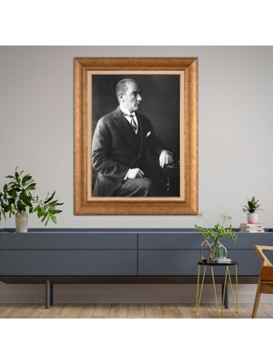 Giyense Altın Varaklı Çerçeveli Paspartulu Tablo ZS1358