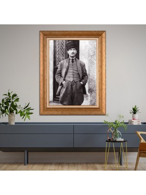 Giyense Altın Varaklı Çerçeveli Paspartulu Tablo ZS1533