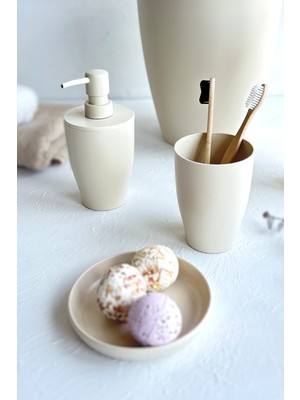 Feyza Design Şık 3’lü Banyo Seti, Yumuşak Bej Renk, Konfor ve Tarz Bir Arada