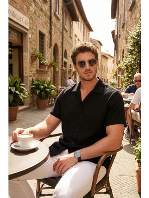 Buratti Pamuklu Regular Fit Klasik Yaka Kısa Kollu Gömlek Erkek Gömlek CF26S125404