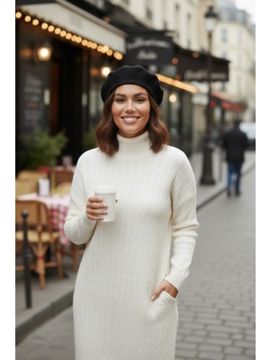 Mollycrush Kadın Ressam Bere Şık Fransız Model Düz Tasarım