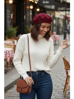 Mollycrush Ressam Bere Şık Fransız Model Düz Tasarım