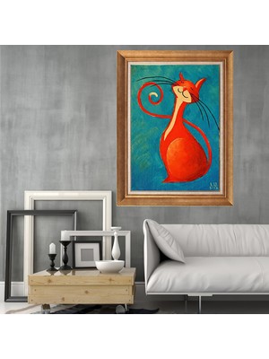 Giyense Altın Varaklı Çerçeveli Paspartulu Tablo ZS825