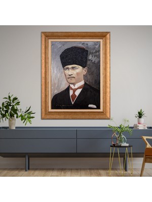 Giyense Altın Varaklı Çerçeveli Paspartulu Tablo ZS1022