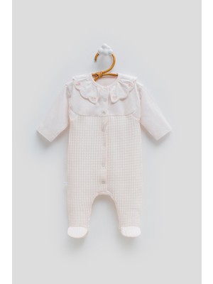 Caramell 0-6 Ay Arası Only Flowers Çıtçıtlı Tulum - Pembe