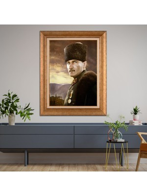 Giyense Altın Varaklı Çerçeveli Paspartulu Tablo ZS1367