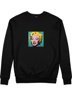 The Lucid Lab Andy Warhol / Marilyn Monroe Blue Sweatshirt - Siyah