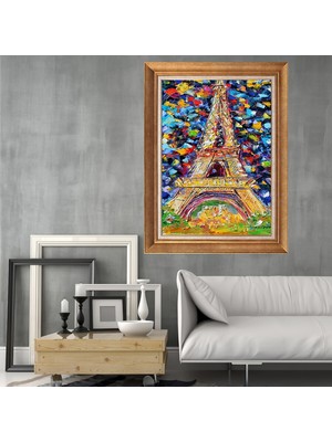 Giyense Altın Varaklı Çerçeveli Paspartulu Tablo ZS1429