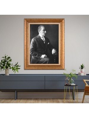 Giyense Altın Varaklı Çerçeveli Paspartulu Tablo ZS1527