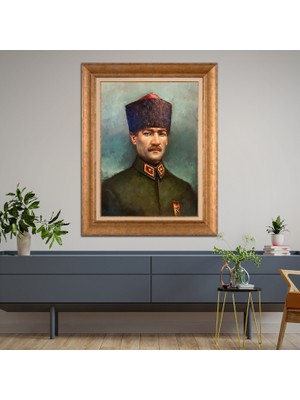 Giyense Altın Varaklı Çerçeveli Paspartulu Tablo ZS1532