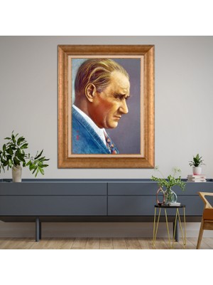 Giyense Altın Varaklı Çerçeveli Paspartulu Tablo ZS1190