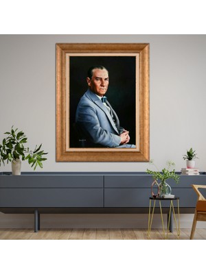 Giyense Altın Varaklı Çerçeveli Paspartulu Tablo ZS1539