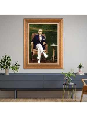 Giyense Altın Varaklı Çerçeveli Paspartulu Tablo ZS1126