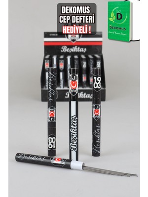 "dekomus Cep Defteri Hediyeli" Yeni Sezon Lisanslı Beşiktaş "2 Adet" 36'lı 0.7 mm Tüp Uç Seti