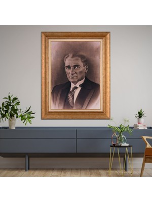 Giyense Altın Varaklı Çerçeveli Paspartulu Tablo ZS1378