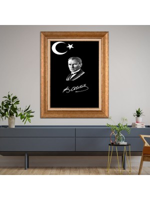 Giyense Altın Varaklı Çerçeveli Paspartulu Tablo ZS2129