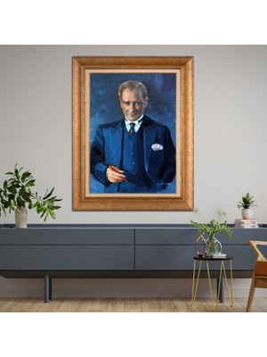 Giyense Altın Varaklı Çerçeveli Paspartulu Tablo ZS1007