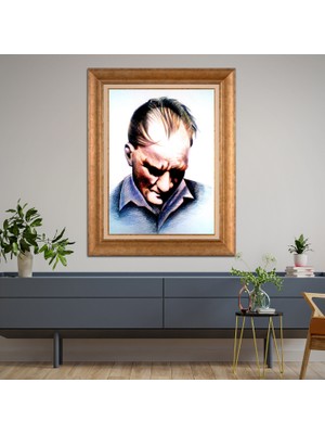 Giyense Altın Varaklı Çerçeveli Paspartulu Tablo ZS1171