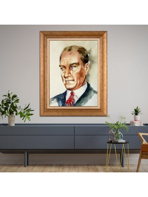 Giyense Altın Varaklı Çerçeveli Paspartulu Tablo ZS2133