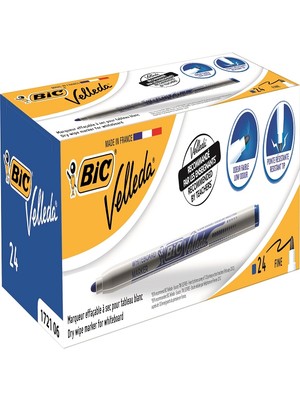 Bic Beyaz Tahta K. Velleda 1721 24 Lü Mavi 841841