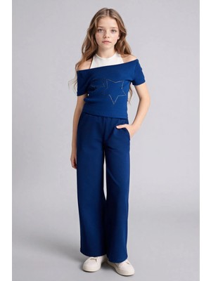 DeFacto Yıldız Desenli Ribana Tişört Kız Çocuk G8647A826SM