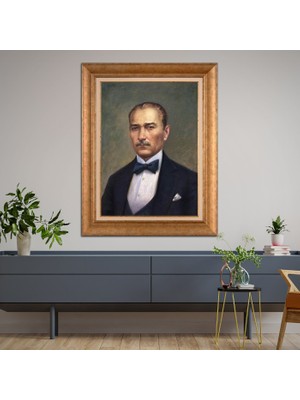 Giyense Altın Varaklı Çerçeveli Paspartulu Tablo ZS1387