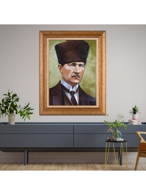 Giyense Altın Varaklı Çerçeveli Paspartulu Tablo ZS1330