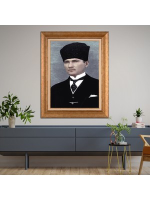 Giyense Altın Varaklı Çerçeveli Paspartulu Tablo ZS1530