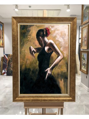 Giyense Altın Varaklı Çerçeveli Paspartulu Tablo ZS2156