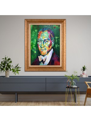 Giyense Altın Varaklı Çerçeveli Paspartulu Tablo ZS1027