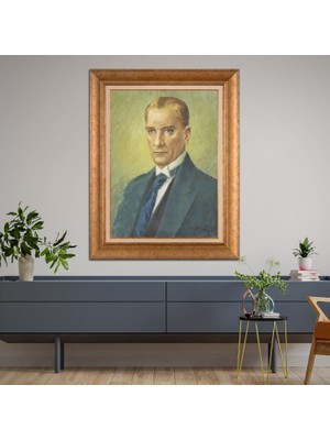 Giyense Altın Varaklı Çerçeveli Paspartulu Tablo ZS1318