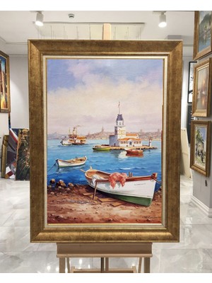 Giyense Altın Varaklı Çerçeveli Paspartulu Tablo ZS1249