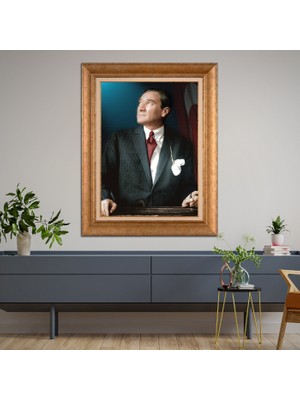 Giyense Altın Varaklı Çerçeveli Paspartulu Tablo ZS1506