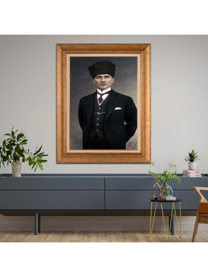 Giyense Altın Varaklı Çerçeveli Paspartulu Tablo ZS1556