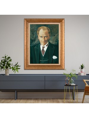 Giyense Altın Varaklı Çerçeveli Paspartulu Tablo ZS1595