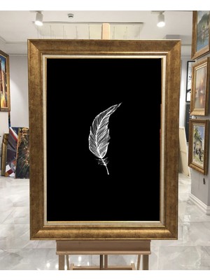 Giyense Altın Varaklı Çerçeveli Paspartulu Tablo ZS1611