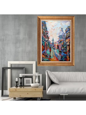 Giyense Altın Varaklı Çerçeveli Paspartulu Tablo ZS1438