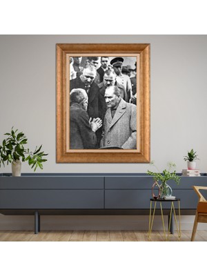 Giyense Altın Varaklı Çerçeveli Paspartulu Tablo ZS1501